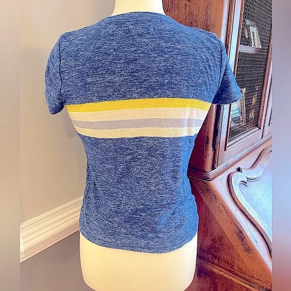 Madewell Heathered Retro Chest Stripe Tee Shirt - Picture 3 of 4